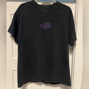 Vintage Space Jam Men's Black Tee with Purple Logo